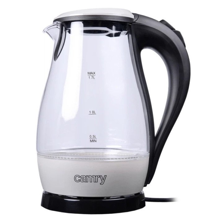 Електрочайник Camry CR 1251 1.7л 2000Вт скляний з підсвічуванням