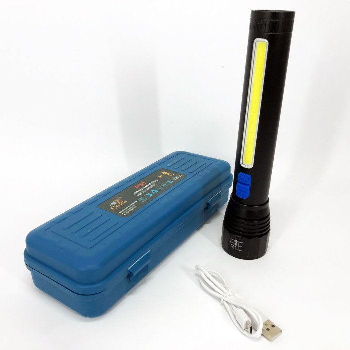 Ліхтар ручний з оптичним зумом CB-C13-P50+COB, Потужний акумуляторний лед ліхтарик, лед ліхтар ручний
