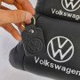 Набір подушок 2шт в авто Volkswagen з натуральної шкіри, на підголовник у машину, Автомобільна  подушка