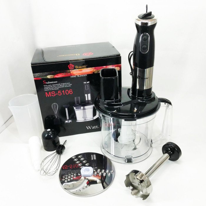 Блендер заглибний багатофункціональний 5-в-1 Domotec MS-5106 800 W, Портативний блендер подрібнювач