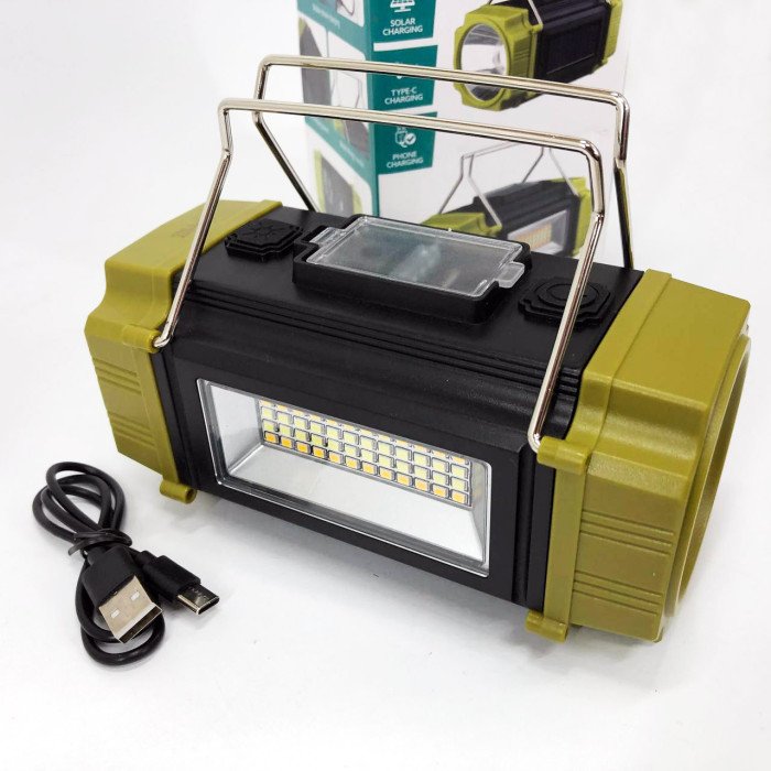 Ліхтар переносний LS-228-LED WHITE+RED+BLUE+YELLOW, Ліхтар для кемпінгу з вбудованим зарядним пристроєм