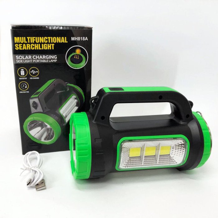 Кемпінговий ліхтар XBL 818C-3W+COB, Ліхтарик акумуляторний кемпінговий, Ліхтар-світильник. Колір: зелений