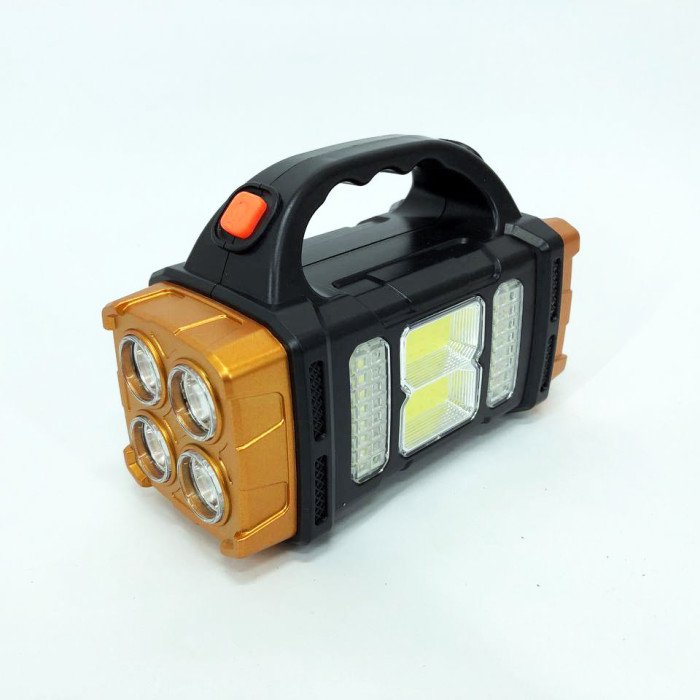 Переносний світлодіодний ліхтар-повербанк на сонячній батареї HB-2678 25W+2COB. Колір: помаранчевий