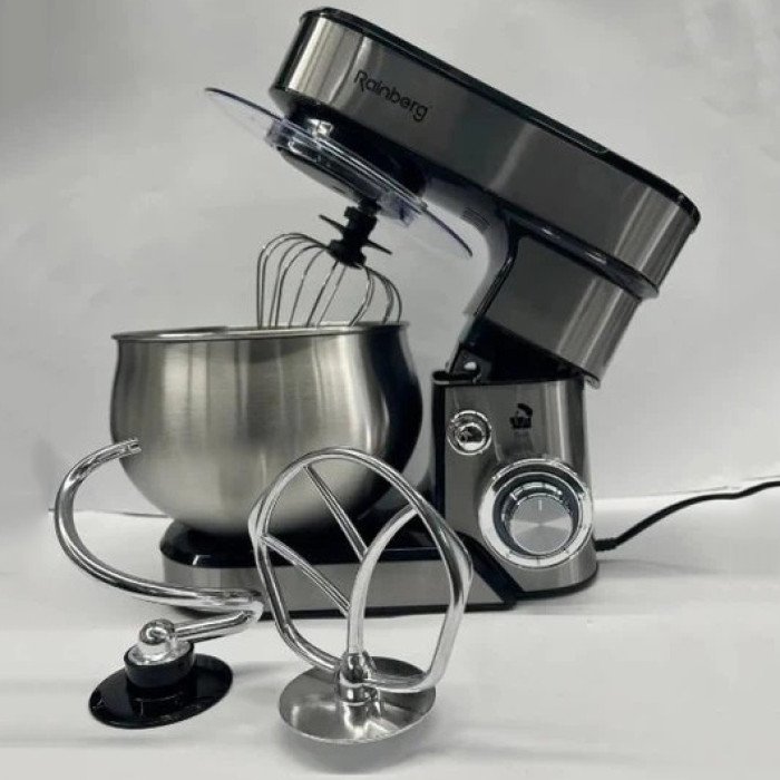 Стаціонарний кухонний міксер тістоміс Rainberg RB-8086 з металевою чашею планетарний 5л 3800Вт
