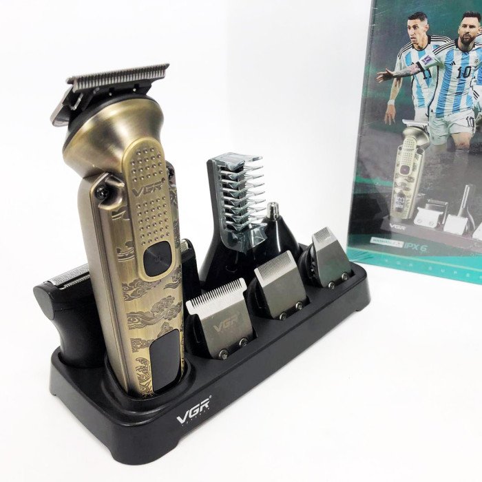 Набір для стрижки VGR 8 в 1 V-103, 19 насадок, Машинка для стрижки для дому, Машинка для стрижки чоловіча