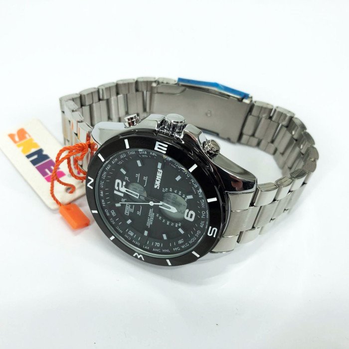 Годинник наручний чоловічий SKMEI 1670SIWT SILVER-WHITE, годинник тактичний протиударний. Колір: срібний