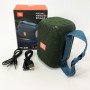 Портативна Bluetooth колонка TG339 5W з підсвічуванням RGB, акумуляторна колонка для музики. Колір: зелений
