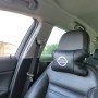 Подушки в авто 2 шт Nissan, натуральна шкіра, з логотипом Ніссан, на підголівник для вашої машини