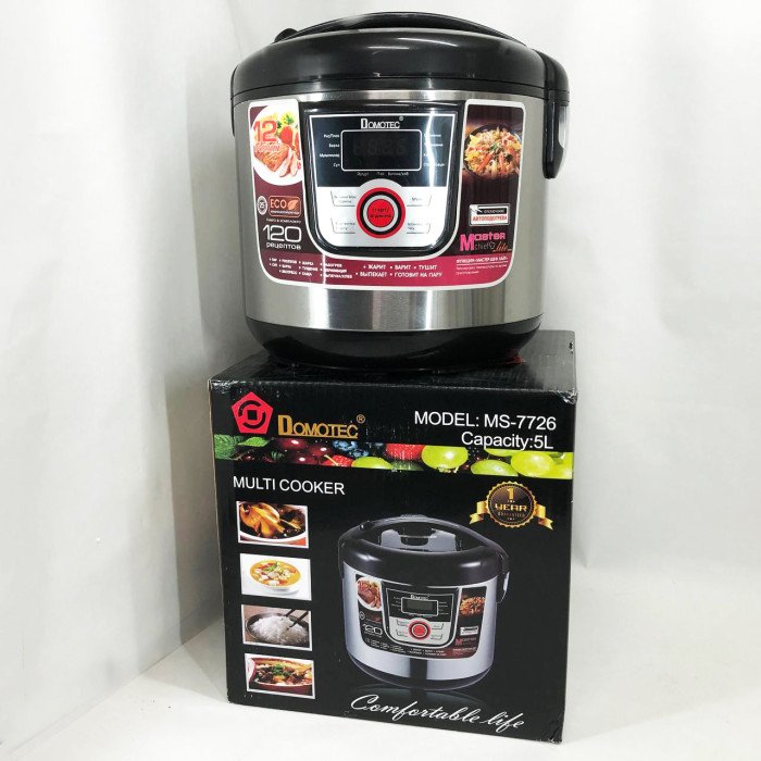 Мультиварка електрична пароварка рисоварка Domotec MS-7726 5л/12 програм Майстер Шеф 1500 W