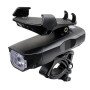 Велоліхтар із сигналом та утримувачем телефону BG-1951/HJ-068