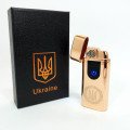 Електрична та газова запальничка Україна із USB-зарядкою HL-435, запальничка незвичайна. Колір: золотий