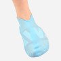 Багаторазові бахіли-чохли L (41-45 розмір) для взуття силіконові від води та бруду. Колір: блакитний