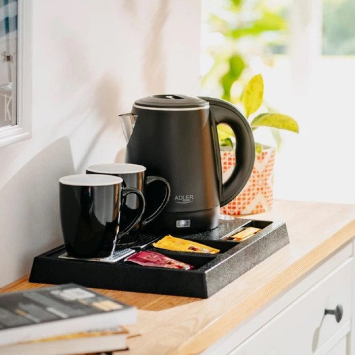 Електрочайник + 2 чашки та піднос ADLER AD 1387 1Л 1300Вт