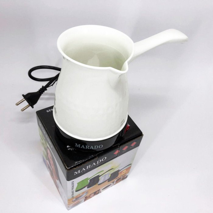Електрична турка для кави Marado MA-1625, Турка для приготування кави, Турка для заварювання. Колір: білий