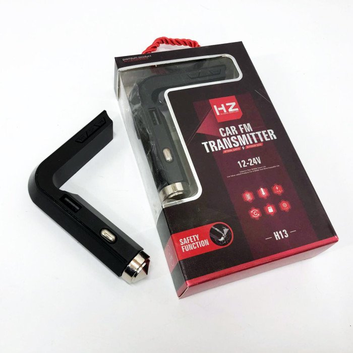 Автомобільний MP3 Трансмітер FM-модулятор HZ H13 LCD AUX/USB, Bluetooth фм передавач для автомагнітоли