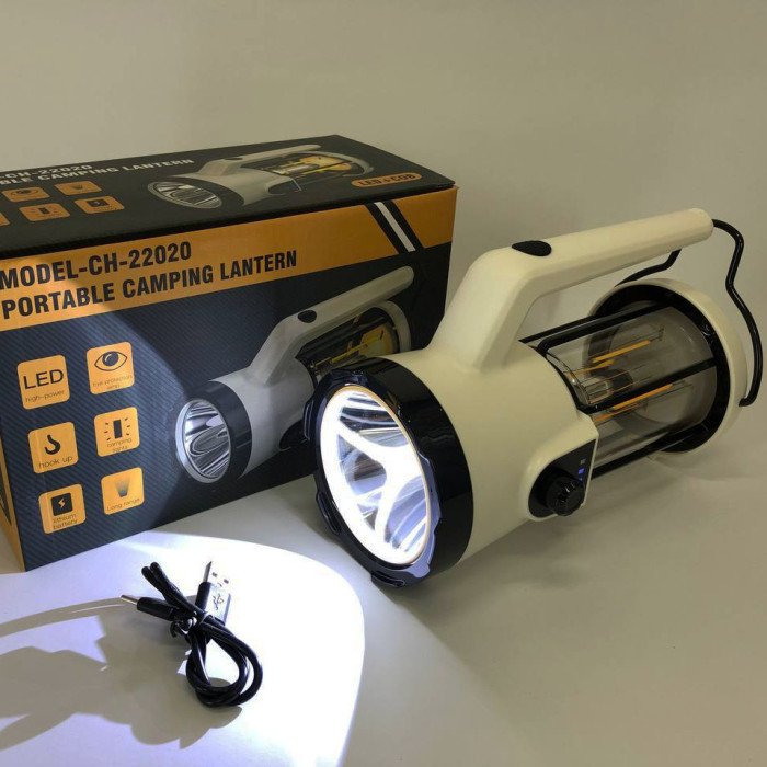 Кемпінговий ручний ліхтар CH-22020 (LM+COB)+Power bank+Type-C+2 режими (плавне регулювання)