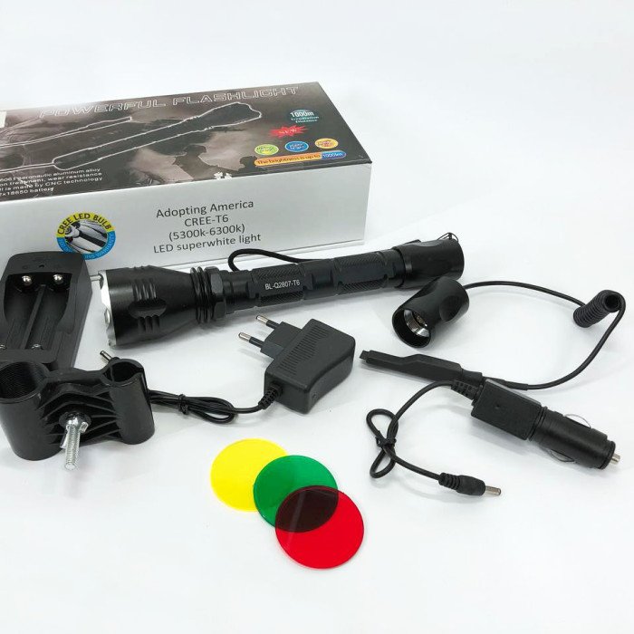 Тактичний підствольний ліхтар Police Q2807-T6, ліхтар ручний тактичний, водонепроникний