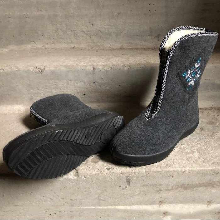 Жіночі чоботи. Розмір 41. Хутряні, високі, утеплені, Бурки на хутрі, Валянки шиті