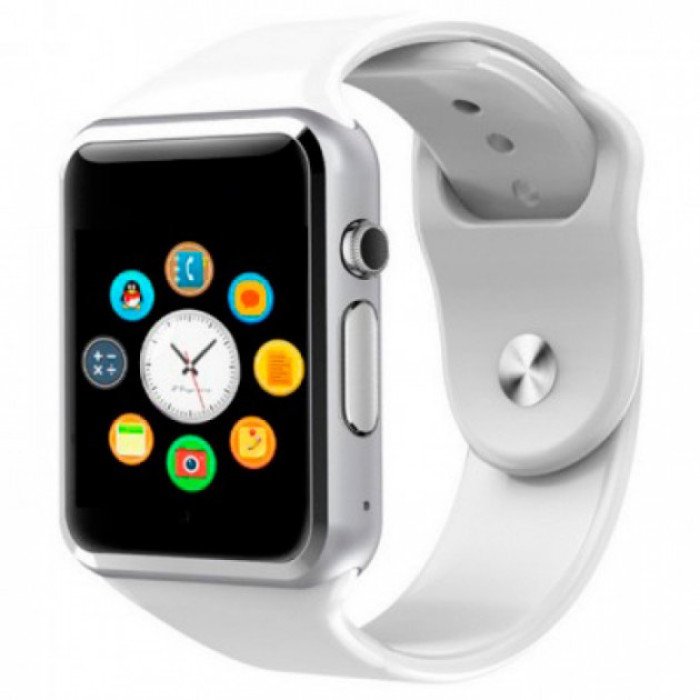 Смарт-годинник Smart Watch A1 розумний електронний зі слотом під sim-карту + карту пам'яті micro-sd. Колір: білий