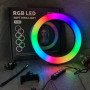 Кільцева світлодіодна лампа RGB LED RING MJ20 20 см із тримачем телефону