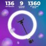 Кільцева лампа 30 см, лампа для тик струму tiktok, селфі лампа з тримачем для телефону