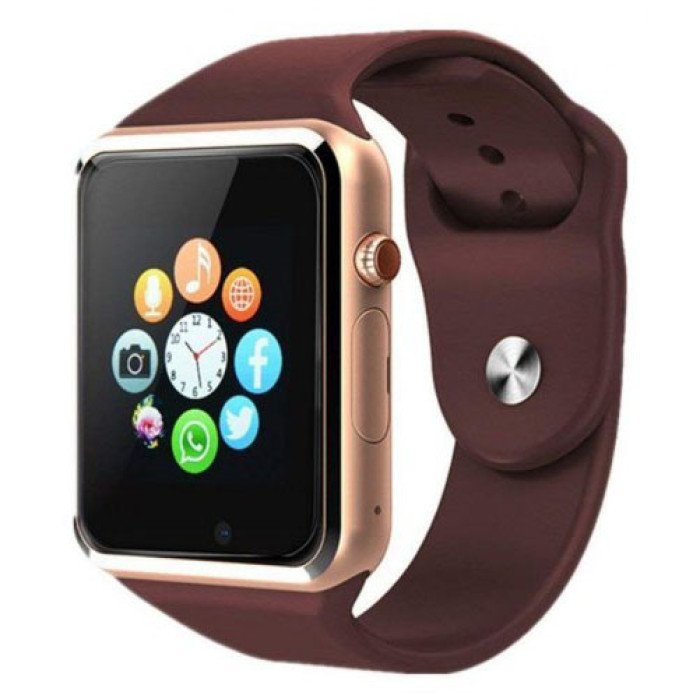 Смарт-годинник Smart Watch A1 розумний електронний зі слотом під sim-карту + карту пам'яті micro-sd. Колір: золотий