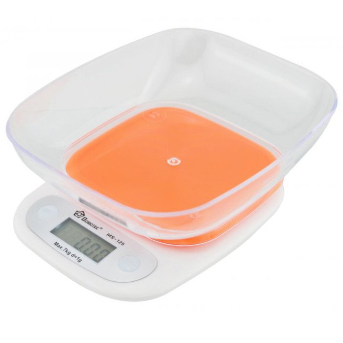 Ваги кухонні DOMOTEC MS-125 Plastic, електронні ваги, електронні ваги. Колір: помаранчевий