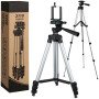 Штатив для телефону та фотоапарата Tripod 3110 PRO портативний трипод 0,35-1.02м висота. Колір: срібний