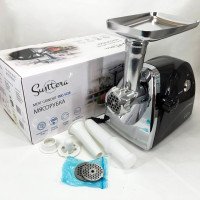 М'ясорубка Suntera SMG-5418B 1800 Вт, електром'ясорубка для шатківниці, м'ясорубка електрична метал