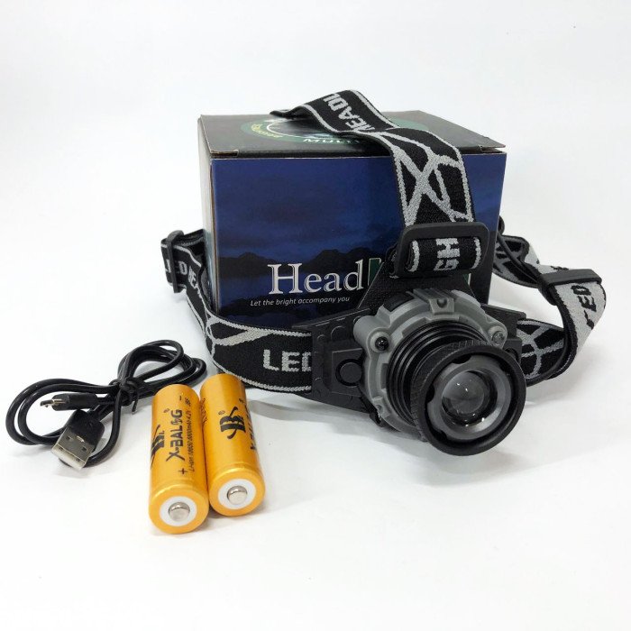 Ліхтар налобний Police Водостійкий BL-W002 XPE датчик руху, Ліхтарик налобний потужний, Головний ліхтарик