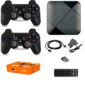 Ігрова консоль приставка для телевізора 4K система Android TV 10 4G Wi-Fi HD з двома джойстиками