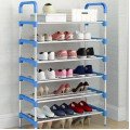 Полиця для взуття Shoe Rack 6 полиць Органайзер стійка 6 секцій 56х28х113см, Полиця-трансформер. Колір: синій