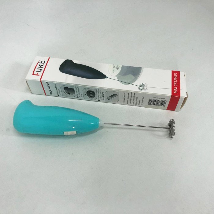 Міксер для вершків-капучинатор FUKE Mini Creamer для збивання молока, вершків. Колір блакитний