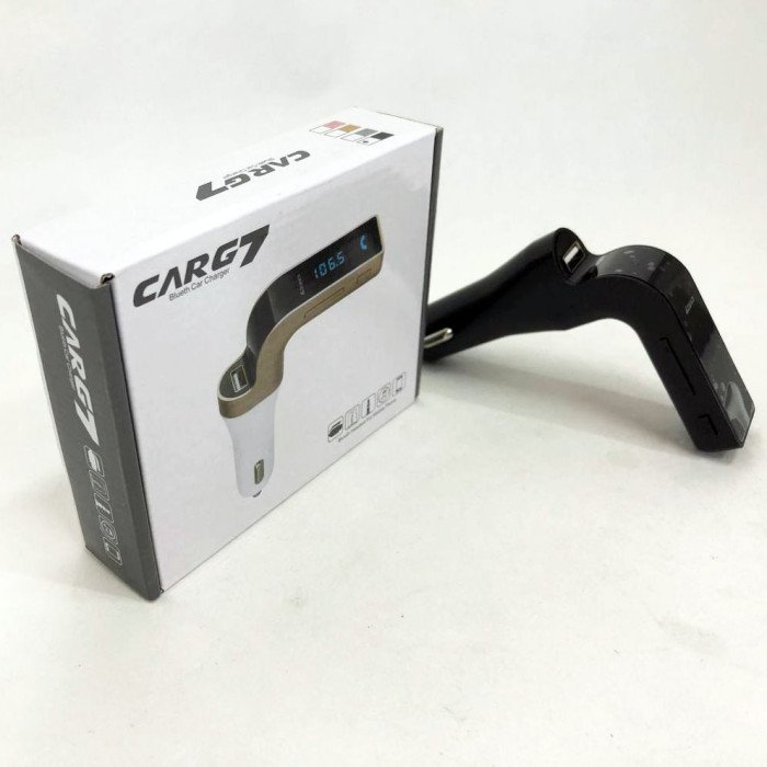 Модулятор FM MOD G7 Bluetooth, блютуз фм передавач для автомагнітоли, блютуз трансмітер. Колір: чорний