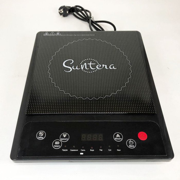 Електроплитка Suntera ICD-1009 2000 Вт, індукційна плита міні, інфрачервона плита, сенсорні електроплити
