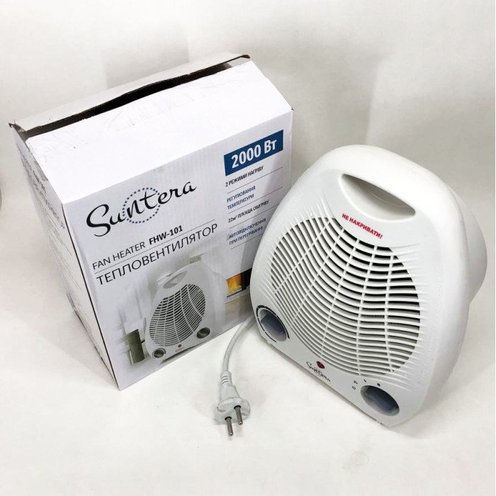 Обігрівач тепловентилятор (дуйка) Suntera FHW-101, Вітродуйка обігрівач, Електрична дуйка, 2000 w