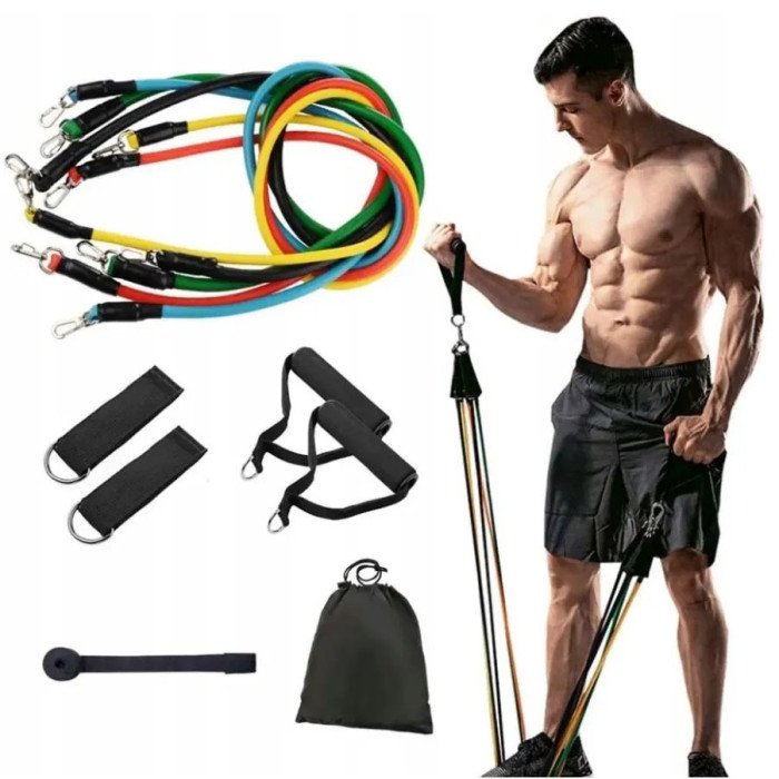 Гумовий еспандер для тренувань рук, Фітнес гумки 5 в 1, Фітнес петлі гумки еспандер