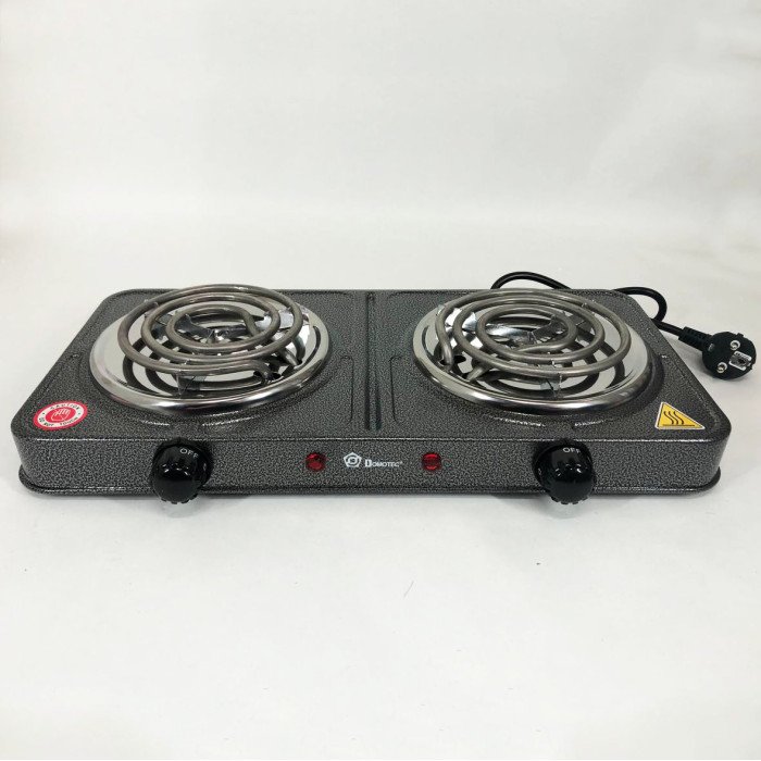 Електроплита настільна Domotec MS-5802, плита двокомфоркова електроплита побутова електрична