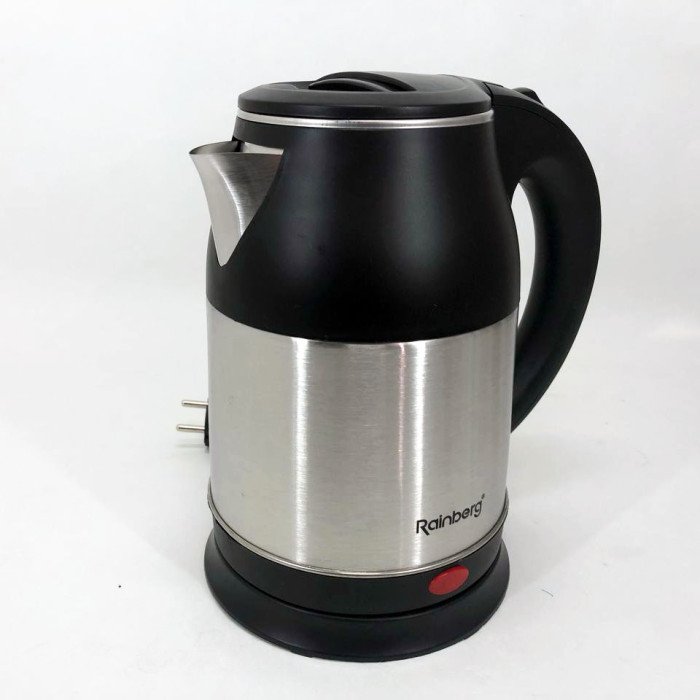 Електрочайник Rainberg RB-808 2 л нержавіюча сталь, гарний електричний чайник. Колір: чорний