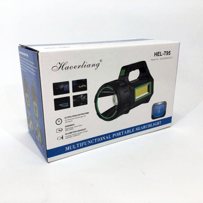 Ліхтар переносний кемпінг T95-LED+COB з функцією PowerBank, повербанк, сонячна батарея