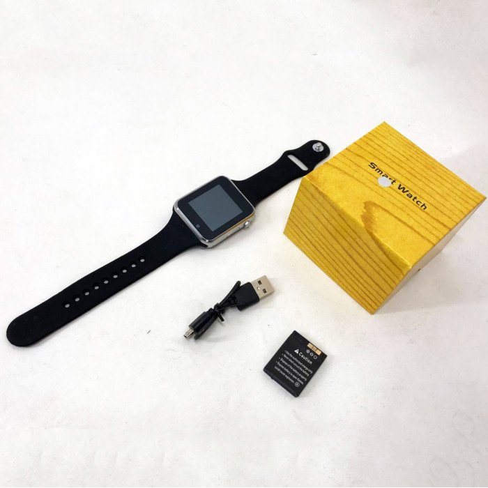 Смарт-годинник Smart Watch A1 розумний електронний зі слотом під sim-карту + карту пам'яті micro-sd. Колір: срібний