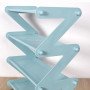 Полиця для взуття органайзер компактний стійка складана Shoe Rack YH 8802 зберігання речей та взуття 5 полиці. Колір: блакитний