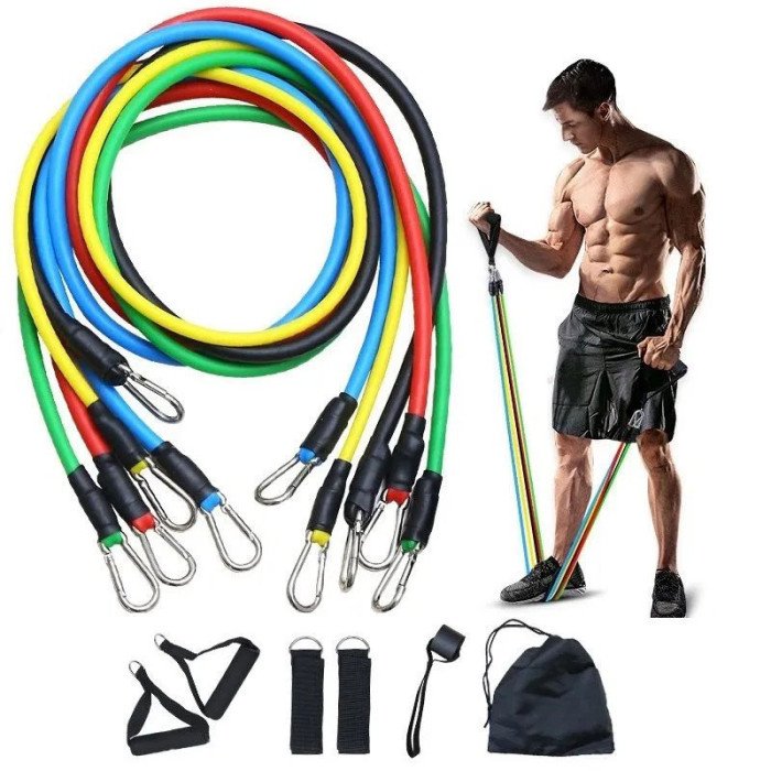 Гумовий еспандер для тренувань рук, Фітнес гумки 5 в 1, Фітнес петлі гумки еспандер