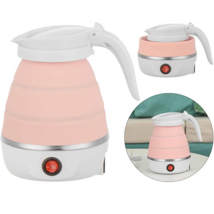 Електрочайник складаний Travel Folding 600ml. Колір: рожевий