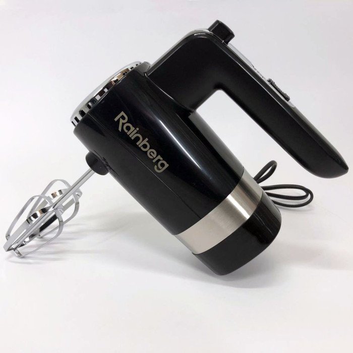 Міксер ручний Rainberg RB-2216 (5 швидкостей, 2 насадки та підставка) 600W, потужний міксер блендер ручний