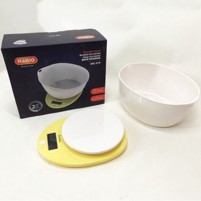 Ваги кухонні електронні з чашею Magio MG-919, ваги для кондитера, кухонні ваги міні