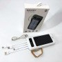 Power Bank Solar Smart 1015 зарядний пристрій на сонячній батареї 20000mAh з індикатором заряду Білий