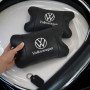 Набір подушок 2шт в авто Volkswagen з натуральної шкіри, на підголовник у машину, Автомобільна  подушка