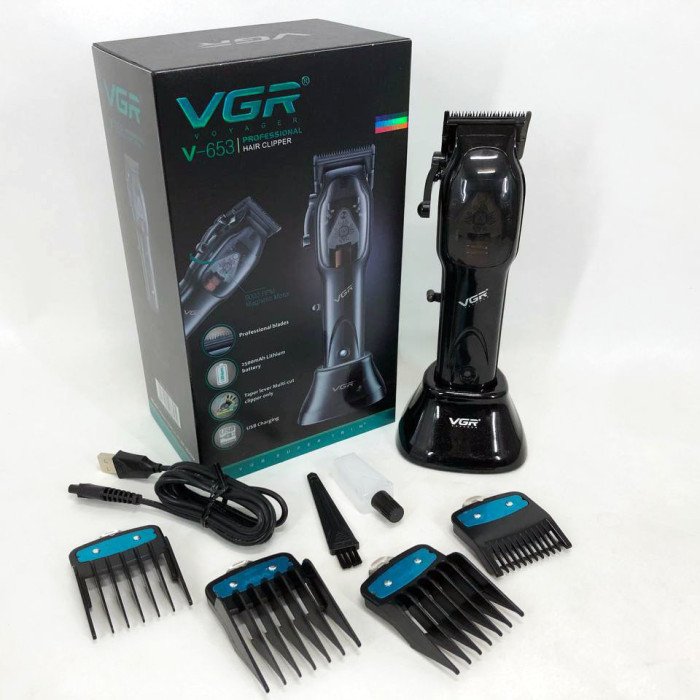 Машинка для стрижки волосся VGR Hair Clipper V-653 Voyager, бездротова електробритва, для дому