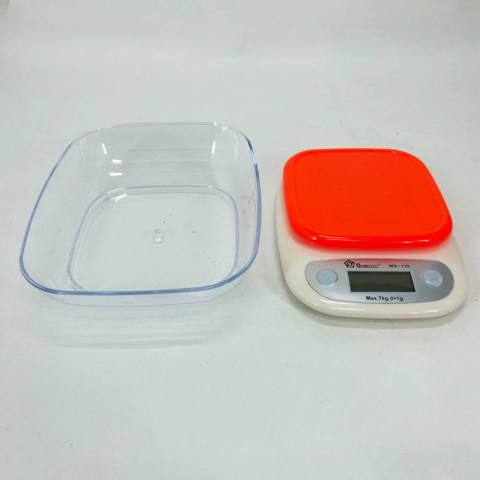 Ваги кухонні DOMOTEC MS-125 Plastic, електронні ваги, електронні ваги. Колір: помаранчевий